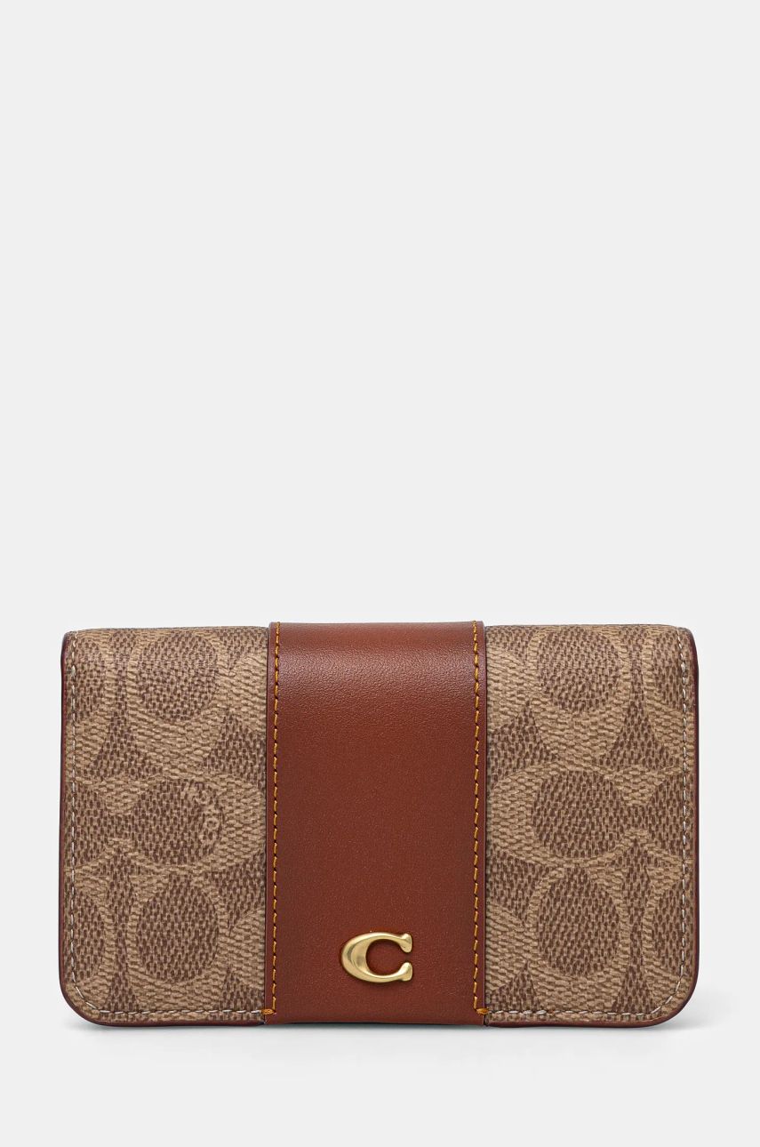 Peňaženka Coach Coach Leather Card Case Hnedá | CR542, 0