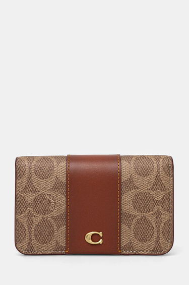 Peňaženka Coach Coach Leather Card Case Hnedá | CR542, 0