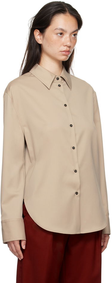 Košeľa Loulou de Saison Loulou de Saison Eliana Long Sleeve Shirt Hnedá | ELIANA, 4