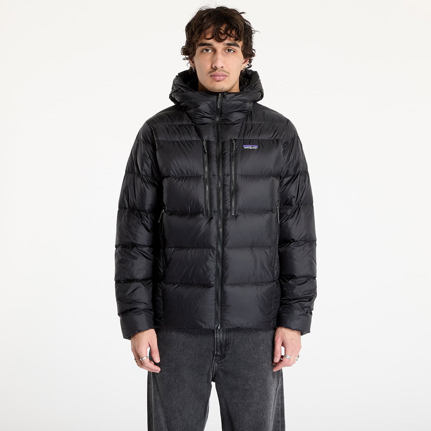 Prešívaná bunda Patagonia Men's Fitz Roy Down Hoody Čierna | 85500 BLK, 0