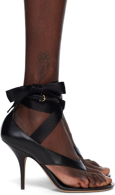 Doplnky FERRAGAMO Ferragamo Ribbon Heeled Sandals Čierna | 782343, 0
