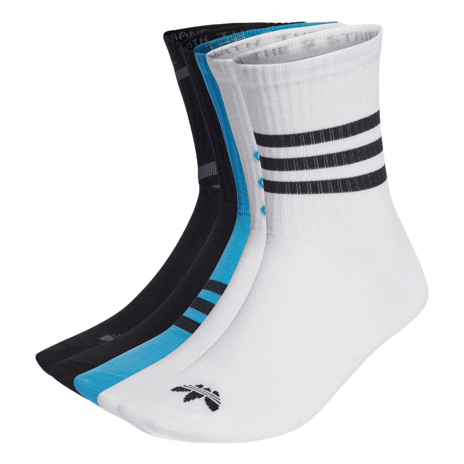Ponožky adidas Originals Stripe Logo Knit Mid Tops Socks Biela | HL9290, 0