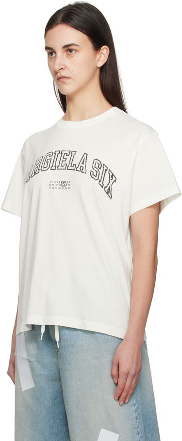 Tričko Maison Margiela MM6 Maison Margiela Varsity Print T-Shirt Biela | SH0GC0046 S24312, 3