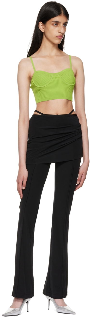 Crop Top Helmut Lang Helmut Lang Rib Knit Camisole Zelené | M04HW701, 3
