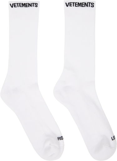 Ponožky VETEMENTS Logo Socks Biela | UA66SO100W, 0