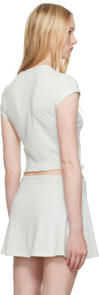 Sukňa SKIMS SKIMS Drop Needle Pointelle Baby Tee Zelené | ST-STT-8463, 2
