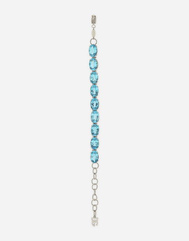 Náramok Dolce & Gabbana Dolce & Gabbana Anna 18kt White Gold Bracelet with Light Blue Topazes Modrá | WBQA4GWTOLB80001, 3