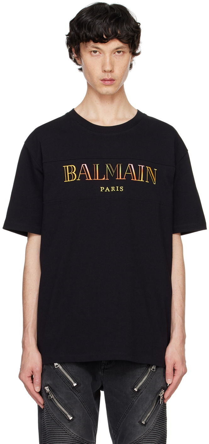 Tričko Balmain Embroidered T-shirt Čierna | DH0EG006BC81, 0