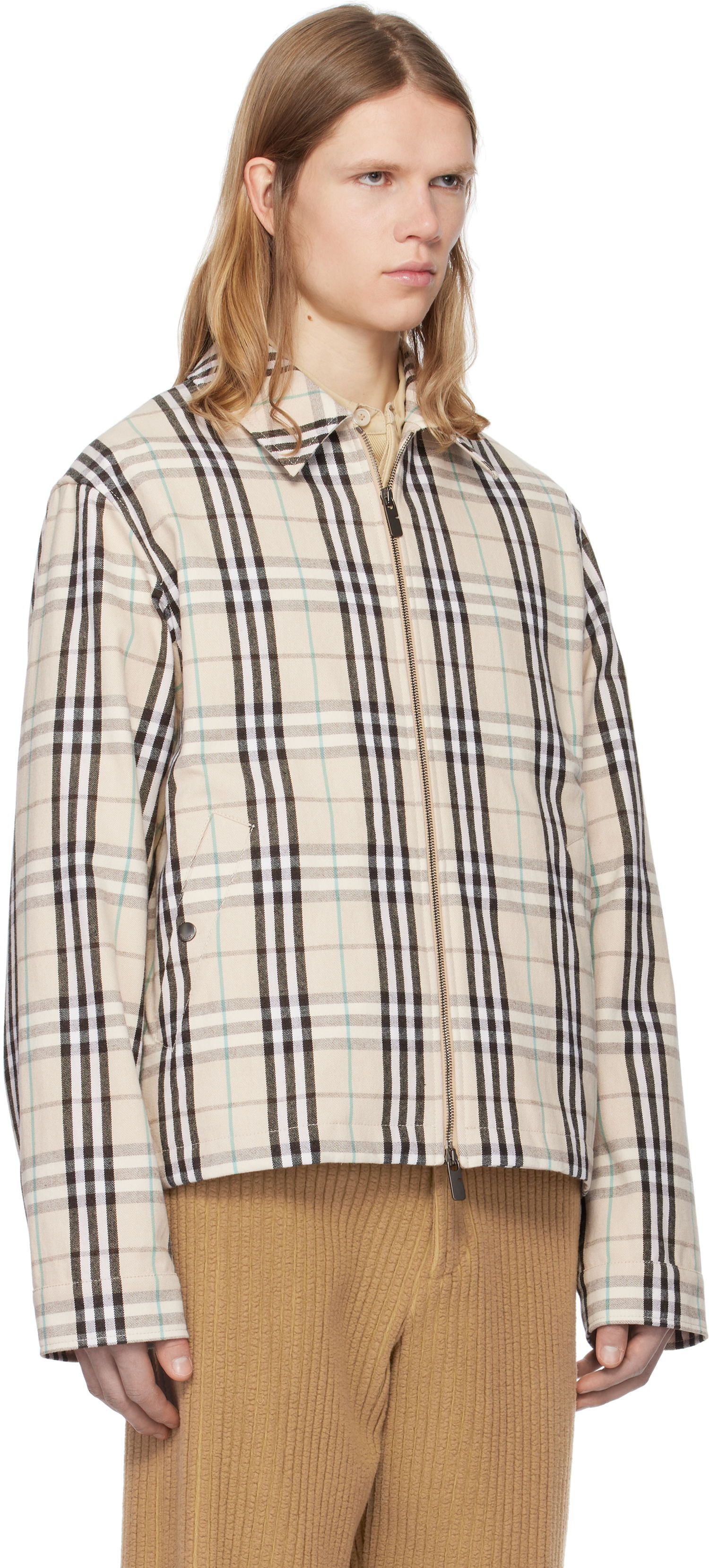 Bunda Burberry Burberry Check Cotton Harrington Jacket Béžová | 8101040, 1