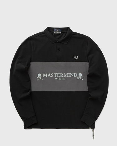 Polo tričko Fred Perry Mastermind World Cut and Sew Long Sleeve Polo Čierna | SM8175-102, 0