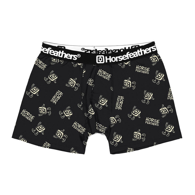 Boxerky Horsefeathers Boxers Sidney Boxer Shorts Logoman Čierna | AM164C