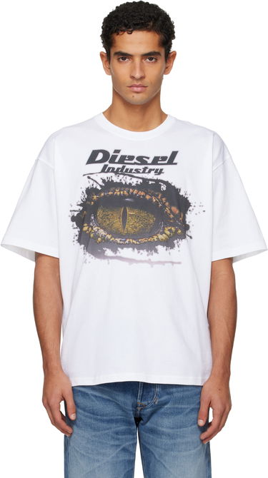 Tričko Diesel T-Boxt T-shirt with Eye Graphic Print Biela | A19640-0PLAT-100, 0