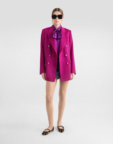 Bunda Dolce & Gabbana Dolce & Gabbana Oversize Double-breasted Cashmere Jacket Fialová | F29GUTFU2AXF0321, 1
