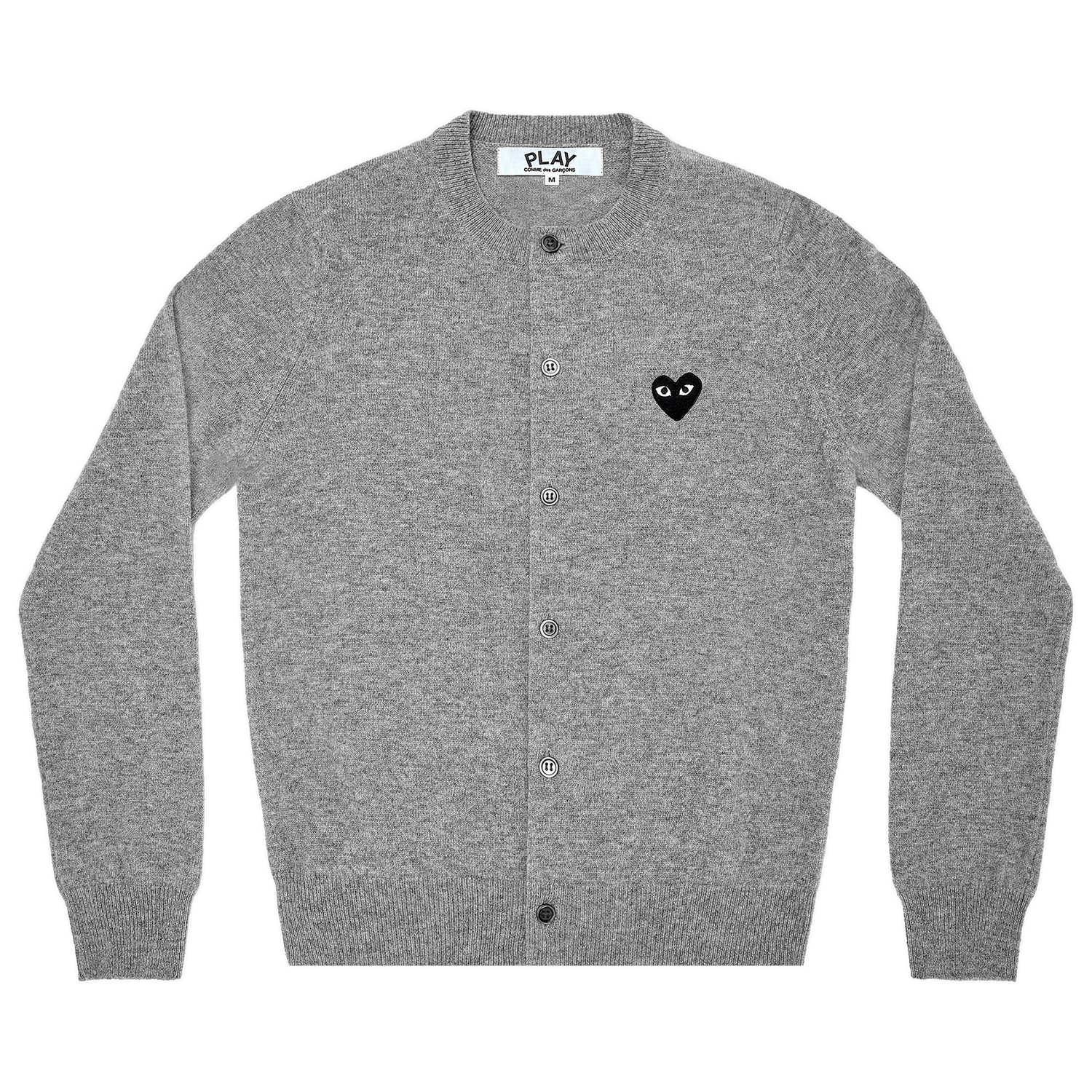 Sveter Comme des Garçons PLAY Heart Patch Cardigan Šedá | AZ N023 051 2, 0
