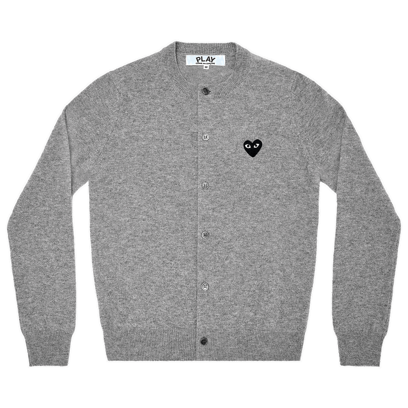 Sveter Comme des Garçons PLAY Heart Patch Cardigan Šedá | AZ N023 051 2