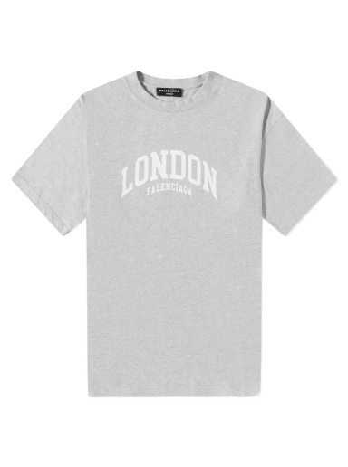 Tričko Balenciaga London Logo Tee Šedá | 612966-TLVG5-1380