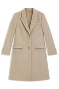 Wool Coat with Peak Lapels