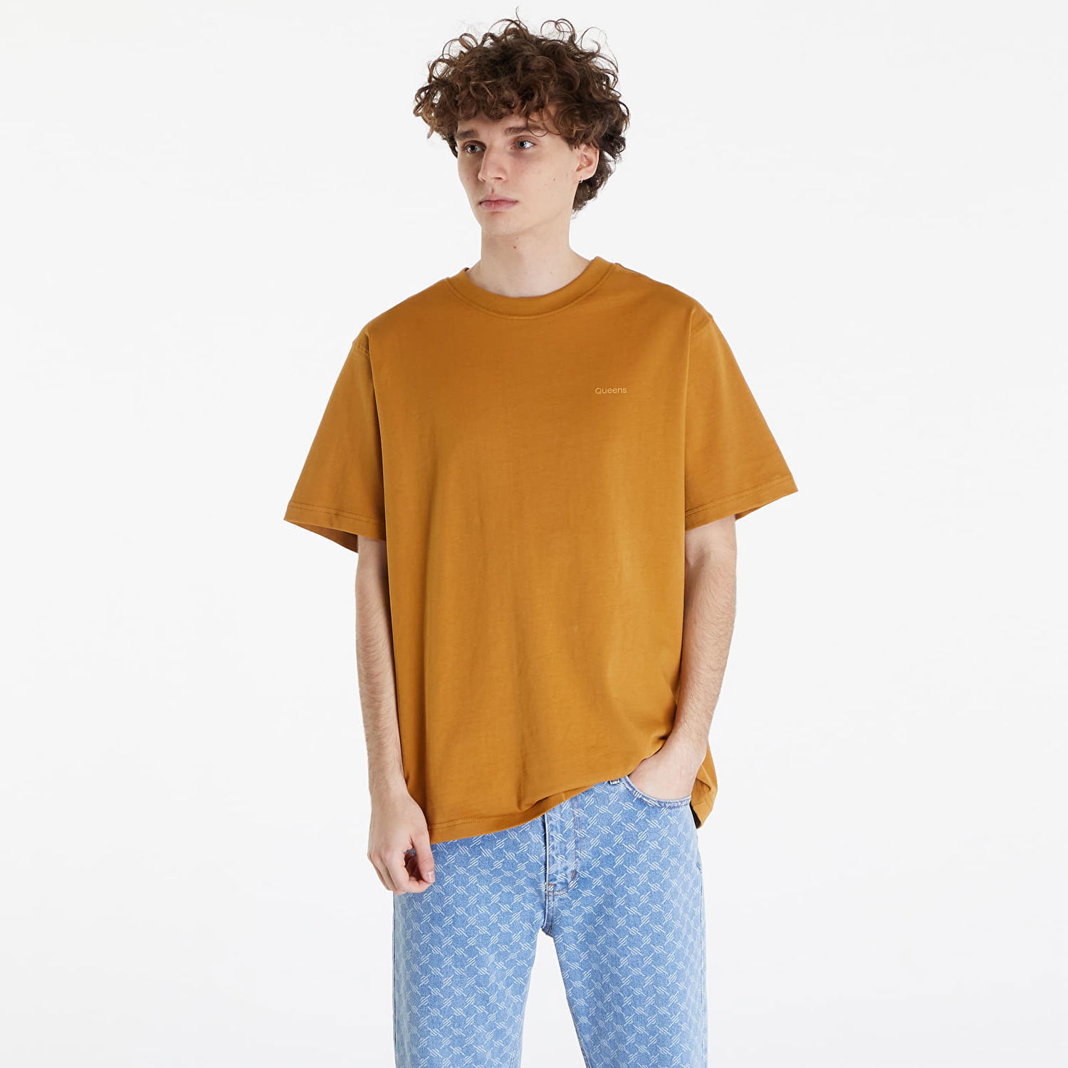 Tričko Queens Essential T-Shirt With Tonal Print Brown Hnedá | QNS_009, 0