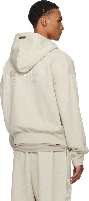 Mikina Fear of God ESSENTIALS Classic Fit Fleece Zip-Up Hoodie Béžová | 192SP254782F, 2