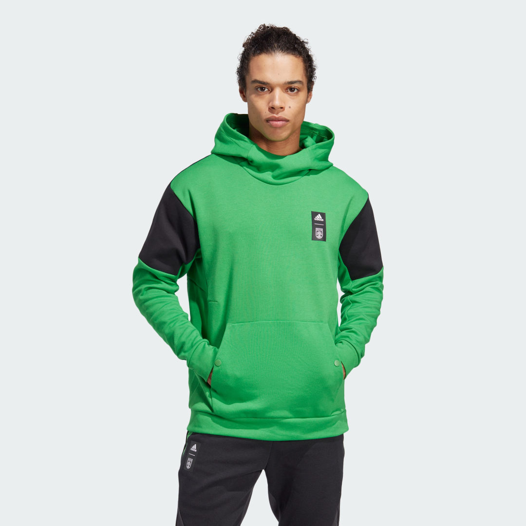 Mikina adidas Performance Austin FC Travel Hoodie Zelené | HU0091, 0