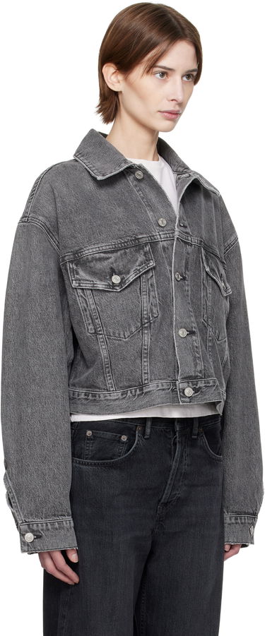 Bunda AGOLDE AGOLDE Palmer Cropped Denim Jacket Šedá | A5047-1346, 1