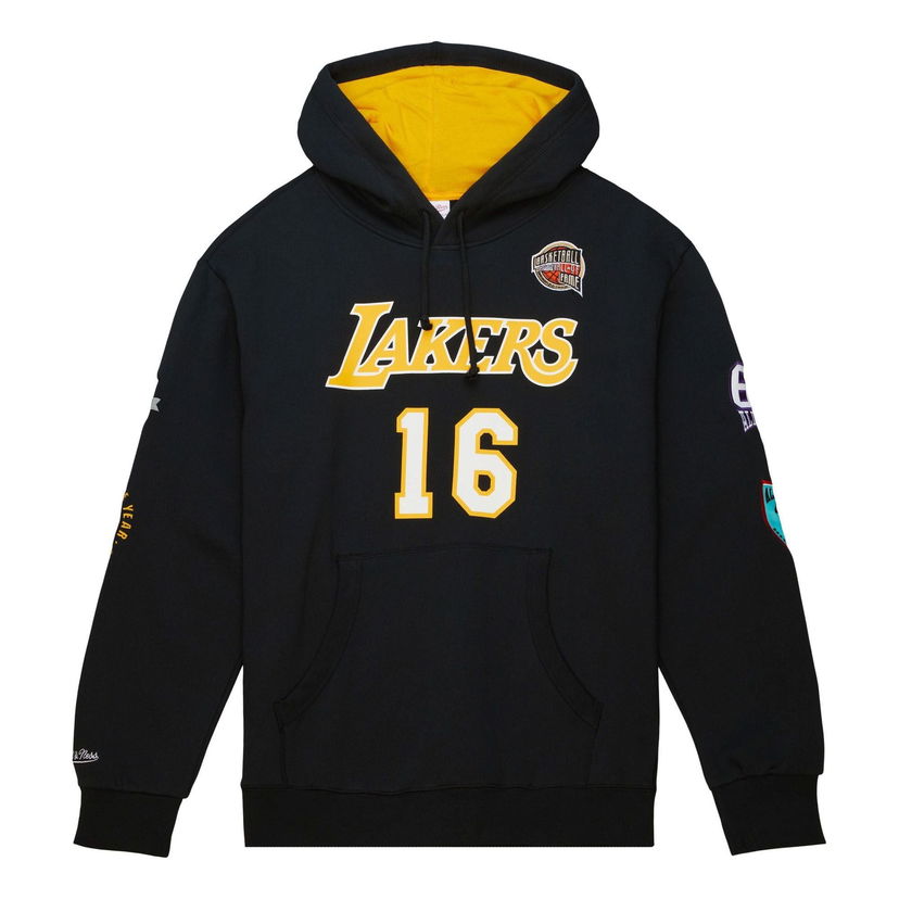 Mikina Mitchell & Ness NBA Los Angeles Lakers HOF Fleece Hoodie Čierna | FPHD6861-LALYYPGABLCK