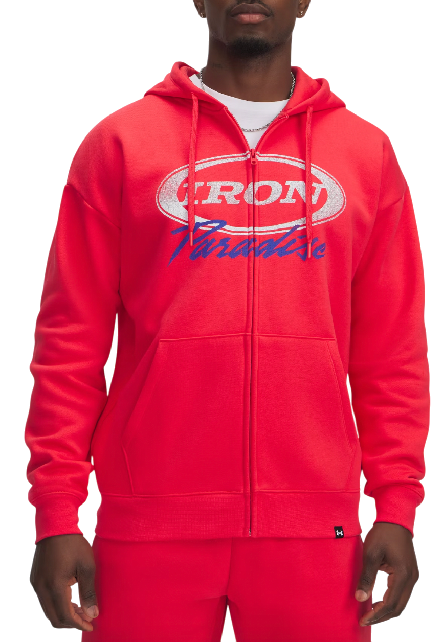 Mikina Under Armour Project Rock Icon Fleece Full-Zip Hoodie Červená | 1389914-989, 0