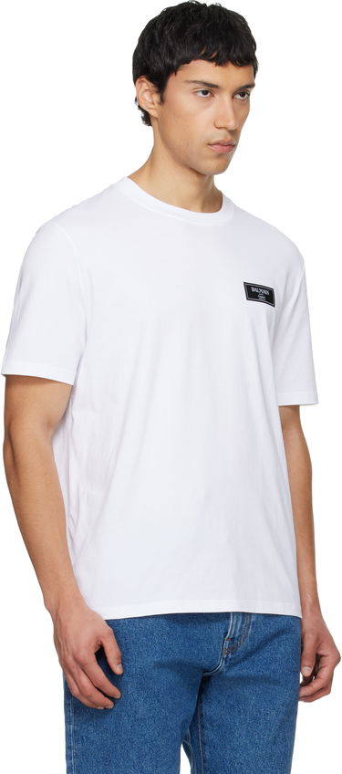 Tričko Balmain Couture Label T-shirt Biela | FH1EG000BC91, 1