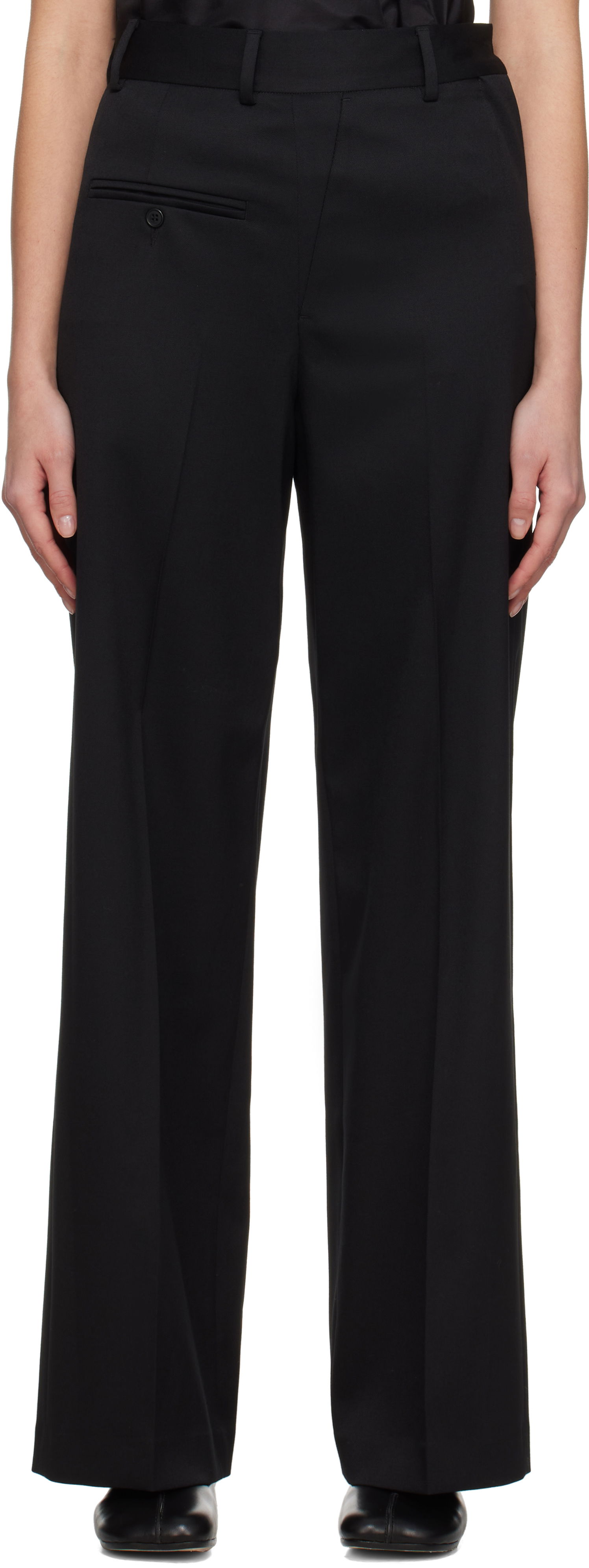 Nohavice Maison Margiela MM6 Maison Margiela Twist Wool Blend Trousers Čierna | S52KA0516 S47848, 0