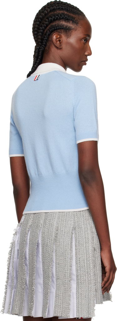 Polo tričko Thom Browne Thom Browne Stitch Cashmere Polo Modrá | FKP122A-Y2001, 2