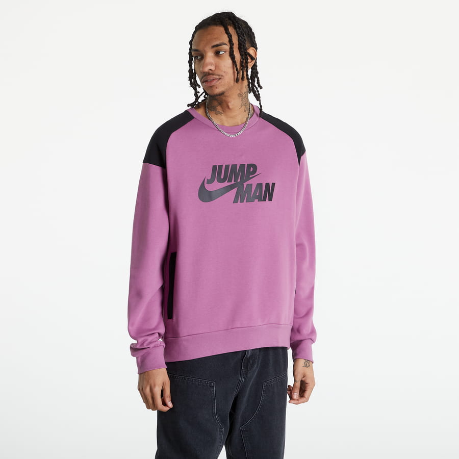 Mikina Jordan Jumpman Fleece Crew Sweatshirt Fialová | DJ0240-507, 0