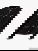 Dolce & Gabbana Black Boucle Jewel-Button Jacket