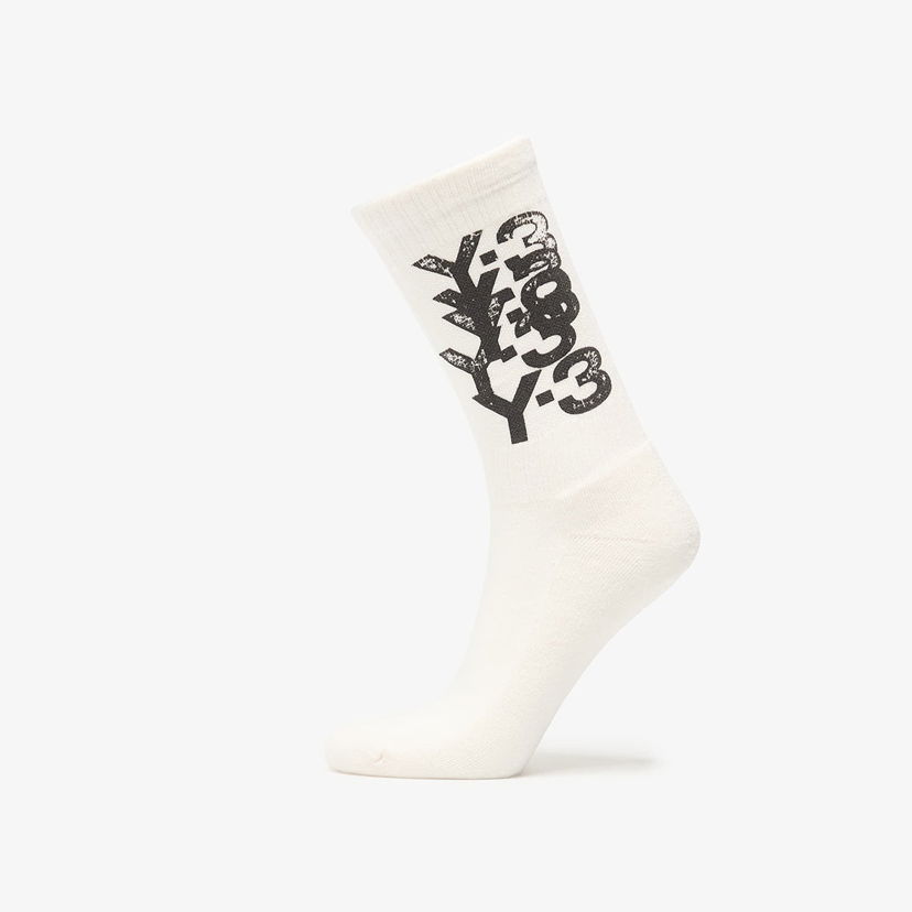 Ponožky Y-3 Y-3 Graphic Crew Socks Biela | KT3210