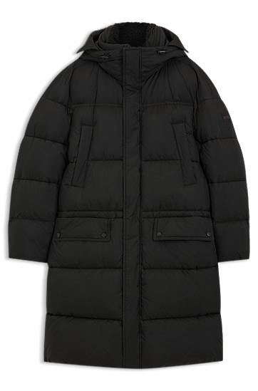 Parka BOSS Water-repellent long parka jacket Čierna | 50543617