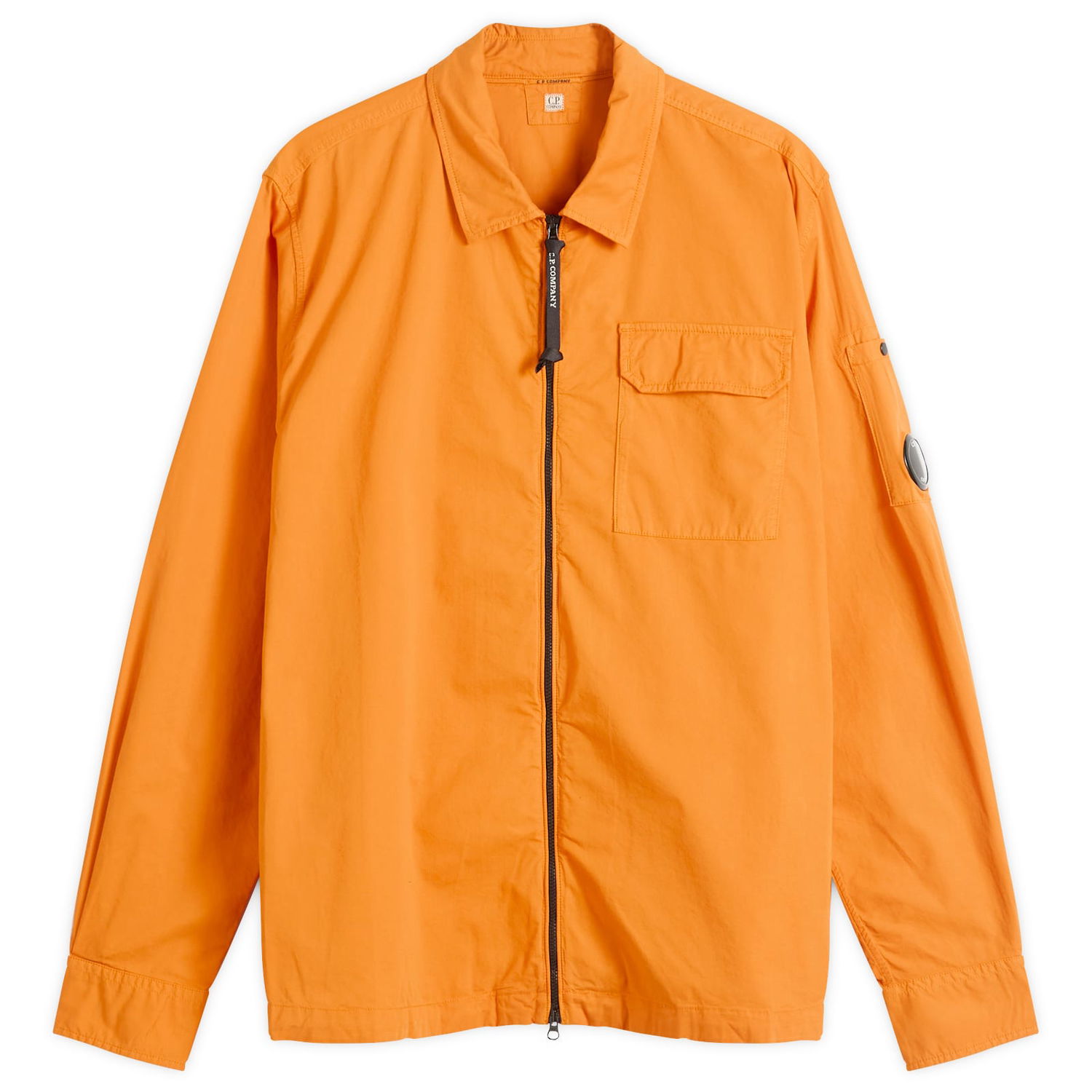 Košeľa C.P. Company C.P. Company Men's Organic Gabardine Zip Overshirt, Size Large Oranžová | 19CMOS705A-110143G-434, 0