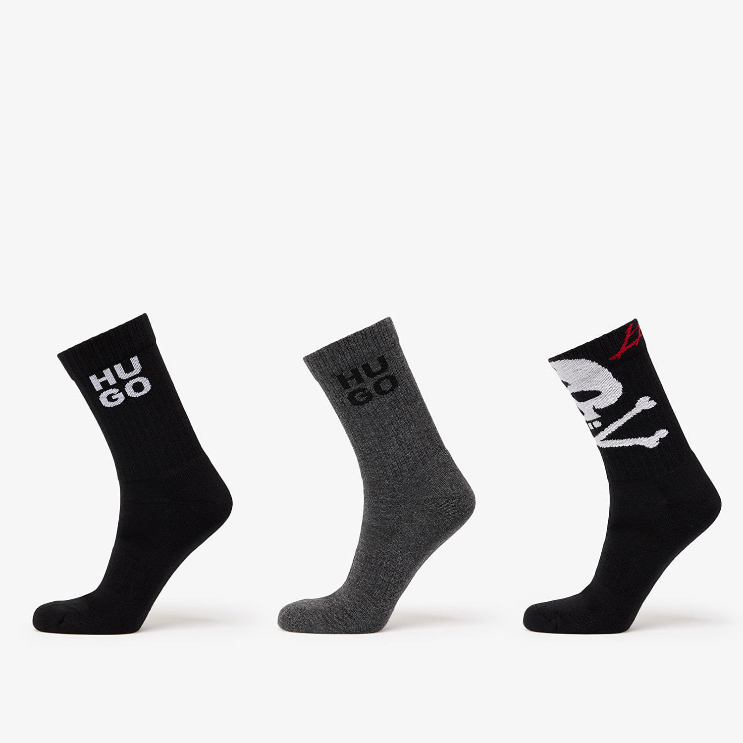Ponožky BOSS Hugo Rib Skull Sock 3-Pack Multicolor Rôznofarebný | 50524801-001, 0