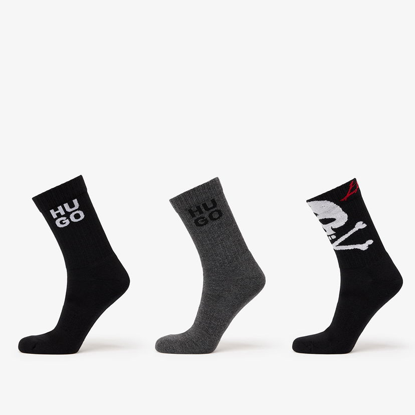 Ponožky BOSS Hugo Rib Skull Sock 3-Pack Multicolor Rôznofarebný | 50524801-001