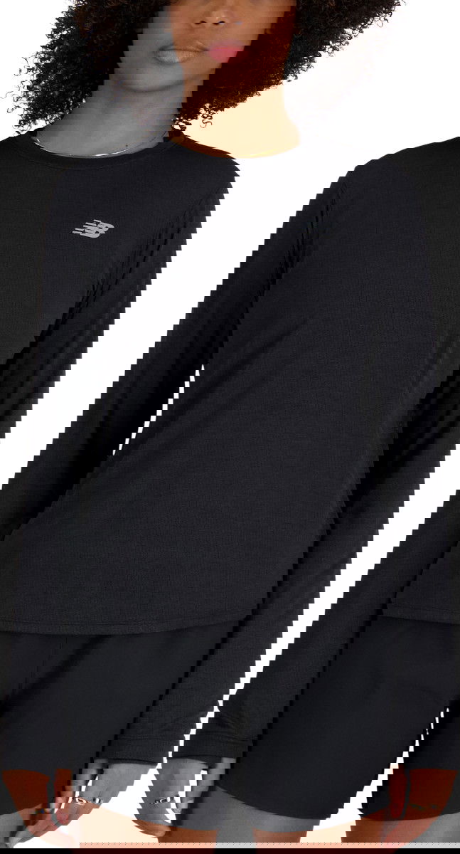 Tričko New Balance Athletics Long Sleeve Čierna | wt41256-bkh, 0