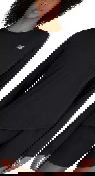 Tričko New Balance Athletics Long Sleeve Čierna | wt41256-bkh, 0