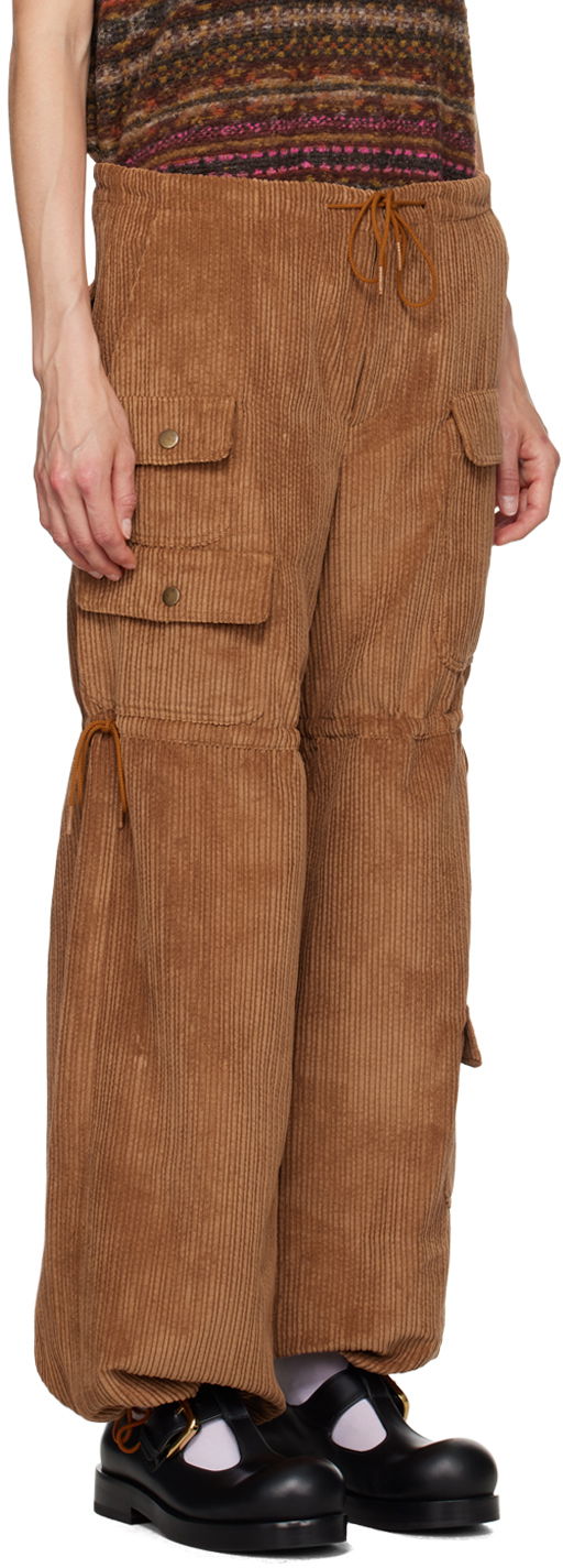 Cargo nohavice Anna Sui Corduroy Drawstring Cargo Trousers Hnedá | 624V40, 1