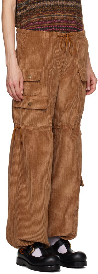 Cargo nohavice Anna Sui Corduroy Drawstring Cargo Trousers Hnedá | 624V40, 1