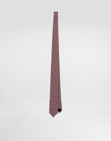 Doplnky Dolce & Gabbana Dolce & Gabbana Martini Jacquard Micro-Design Logo Tie Vínová | GT149EG0WU1X0801, 0