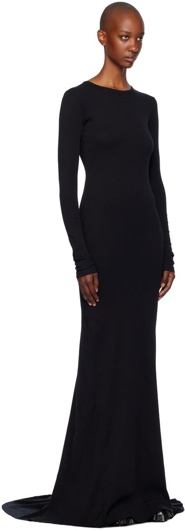 Šaty Ann Demeulemeester Long Sleeve X-Long Flared Maxi Dress Čierna | 2301-W-JDR22-FA045-099, 1