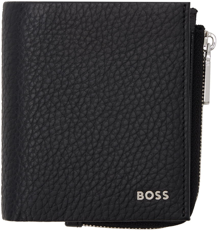 Peňaženka BOSS Leather Bifold Wallet Čierna | 50529498, 0