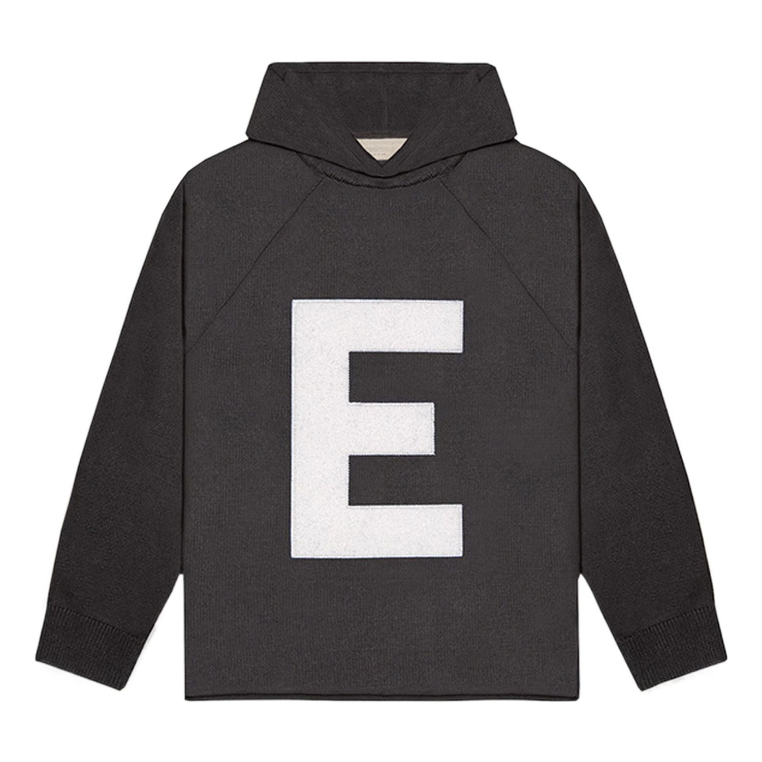 Mikina Fear of God Essentials SS22 Big E Knit Hoodie Čierna | FOG-SS22-169, 0