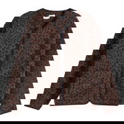 Brown Leopard Print Fleece Liner Jacket