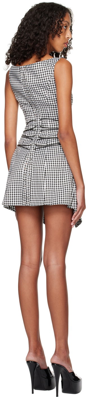 Šaty Miaou Miaou Work Capsule Celestial Gingham Mini Dress Čierna | 5024GINOND, 2