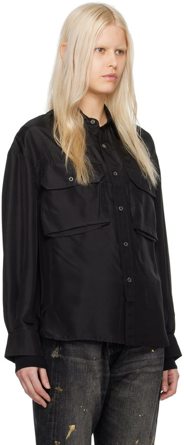 Košeľa R13 R13 Oversized Pocket Shirt Čierna | R13WR256-R314B, 1