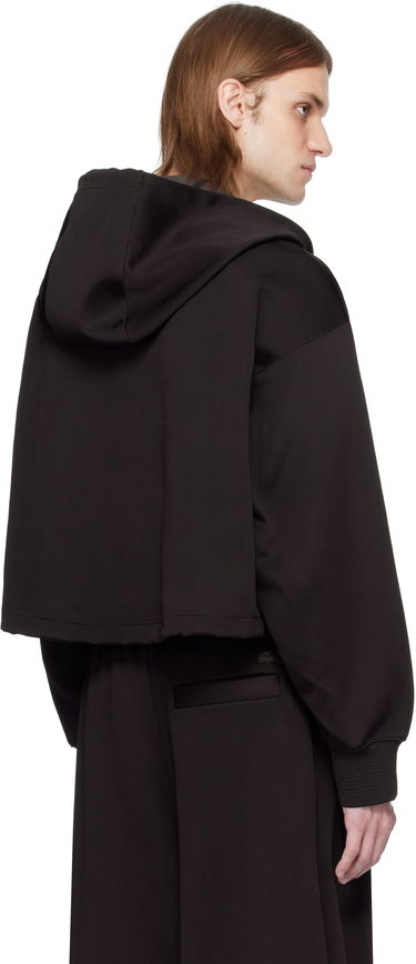 Mikina Lacoste Lacoste Runway Oversized Cropped Hoodie Čierna | SH6766, 2