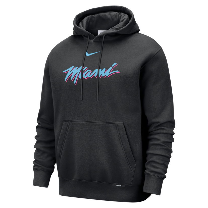 Mikina Nike Basketball Club Miami Heat City Edition Pull-Over Hoodie Čierna | HQ5549-010